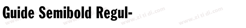 Guide Semibold Regul字体转换